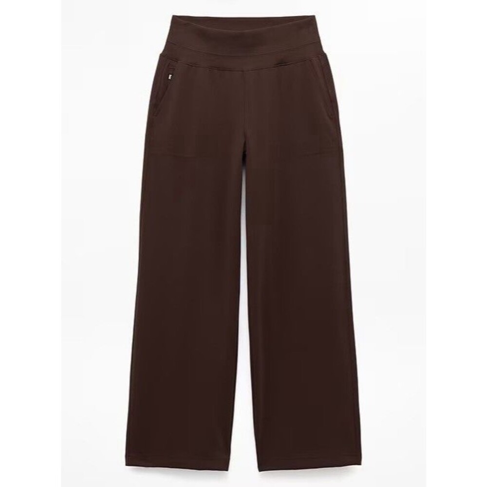 NWT Athleta Venice High Rise Wide Leg Pant Woodland Brown Large Petite UPF 40 - Picture 6 of 10